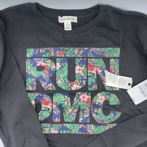 NEW! RUN DMC Hawaiian Floral Sweatshirt Size L (10/12) Treasure & Bond
